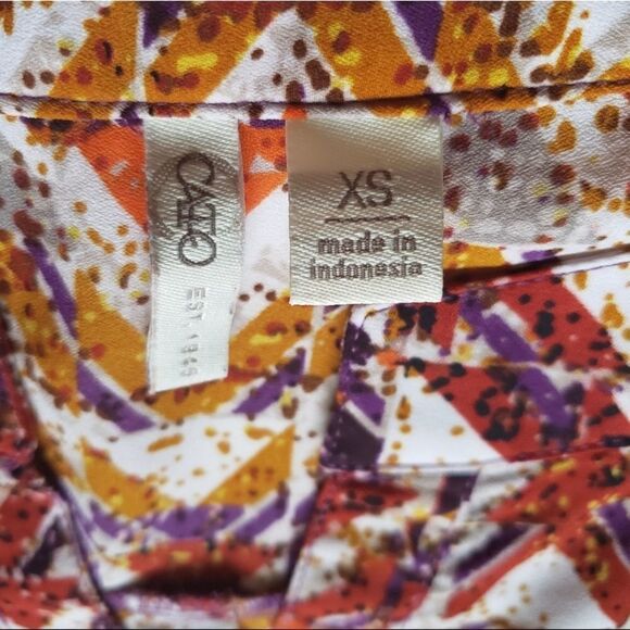 Cato Chevron Multicolor Hi Lo Top, Size XS - Picture 9 of 12